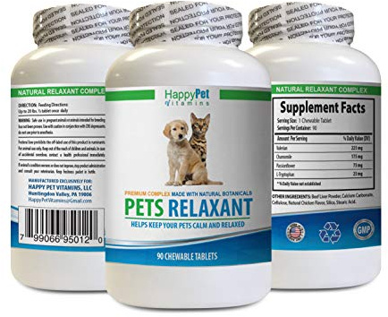 Dog Sleep aid - PET Relaxant - Made for Dogs and Cats - Natural Anxiety and Stress Relief - Mood Boost - Best Formula - Valerian Root for Dogs Calming - 1 Bottle (90 Treats)