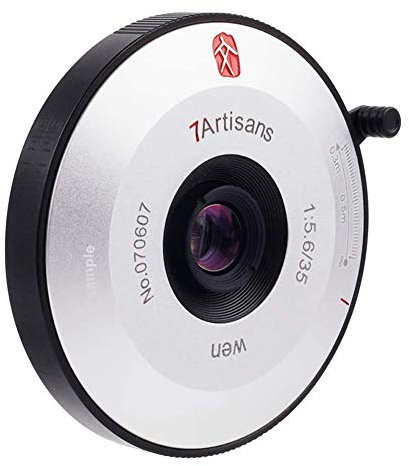 7 Artisans 35mm F5.6 Full Frame Format Pan-Focus Fixed Manual Focus Pancake Lens for Leica M Mount Camera Black&Silver