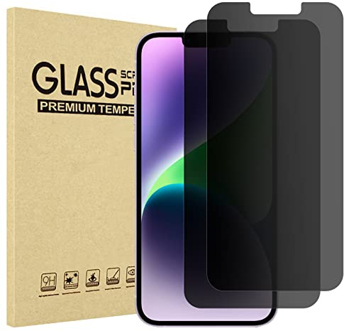 ProCase 2 Stück Privacy Schutzglas für 6,7 Zoll iPhone 14 Plus 2022 / iPhone 13 Pro Max 2021, Anti-Spy Screen Protector 9H Gehärtetes Glas Sichtschutz Folie Blickschutzfolie Display Schutzfolie | Displayschutzfolie aus gehärtetem Glas für iPhone 14 Plus / iPhone 13 Pro Max 6,7 Zoll