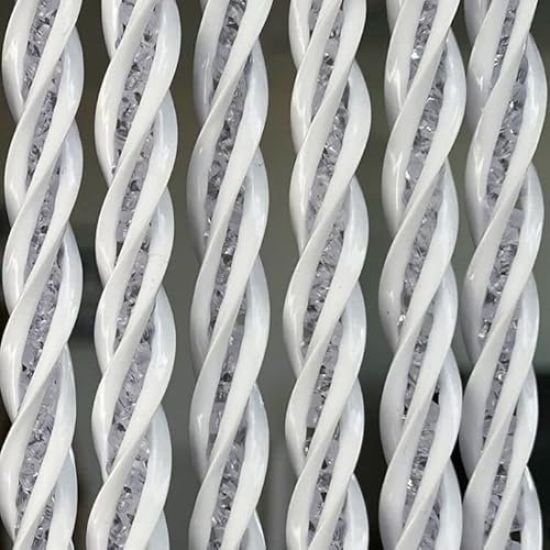 Trente Fliegenvorhang Verschiedene Größen und Farben, Balkontür Fliegengitter, Insektenschutz Luxe, Fliegenvorhang Weiß 100 x 250 cm