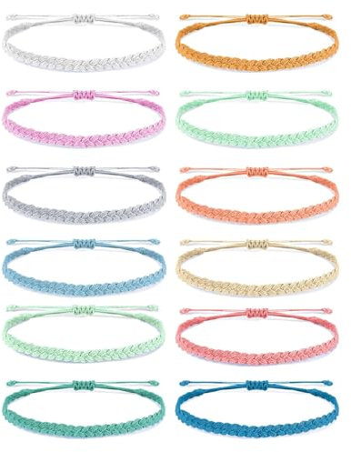 Roe Dolph Pulseras azules de la amistad para mujer, regalos de moda, pulseras de cuerda impermeables, pulseras de surfista de olas de verano, pulseras de tobillo ajustables, pulseras de playa, regalos