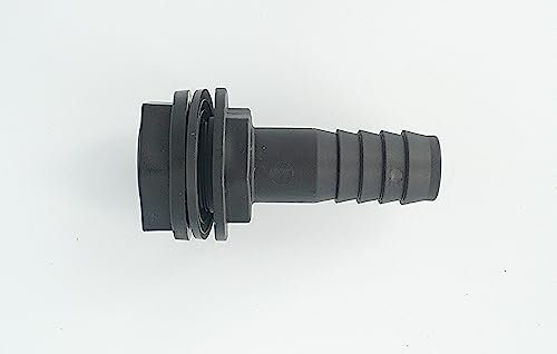 Tank/Drum Outlet to 3/4 Barbed Hose Tail, Waterbutt Overflow Connector. Sold AS A Pack of 2