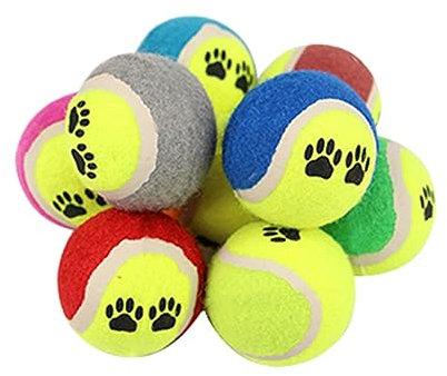 Yardwe 12 Stück Haustier Tennisball Spielzeug Aus Schadstofffreiem Material Pfotenförmig Für Katzen Und Kleine Hunde Kauspielzeug Zur Beschäftigung Und Möbelkratzschutz