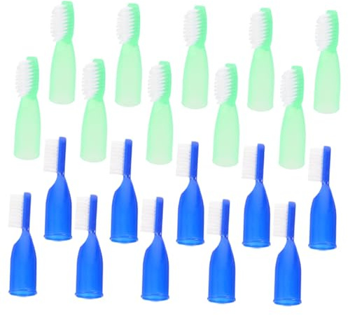 Kunststoff Kleiner Zahnbürsten Fingerschlaufe aus für Haftanstalten | Praktisch zu Handhaben, Verschleißarm, 20 Stück Pack, für Justizvollzug und Klinikbereiche