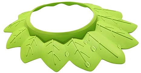 Verstellbare Babybadehaube in Blattform aus Eva für Kinder Grün