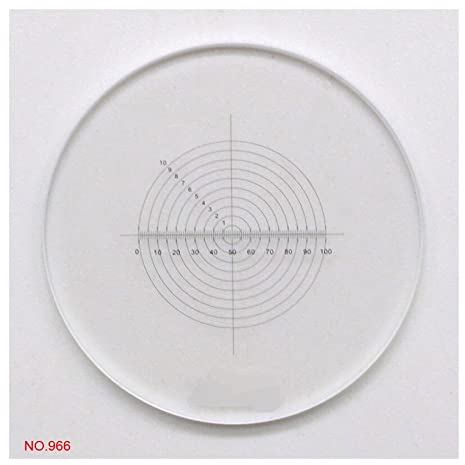 Mikroskop-Zubehör, Mikroskop-Mikrometerschieber, 20,4 mm, optisches Glas, Okular-Mikroskop, Okular-Mikrometer-Objektschieber, Haltbarkeit und zuverlässige Leistung (Größe: Nr. 966)