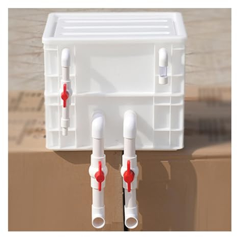 Aquarium Filter, Extern 2/3/4 Ebenen Wasserkreislauf-Filterkasten, Großes Filterset Für Aquarienteiche, Umsatz-Kasten-Aquarium-Filter, Keine Pumpen- Und Filtermedien Enthalten ( Color : White , Size :