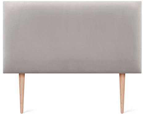 DHOME Kopfteil aus glattem Samt mit Beinen, hohe Qualität, modernes gepolstertes Kopfteil, Luxus-Bett, gepolstertes Schlafzimmer (Beige, 80cm)