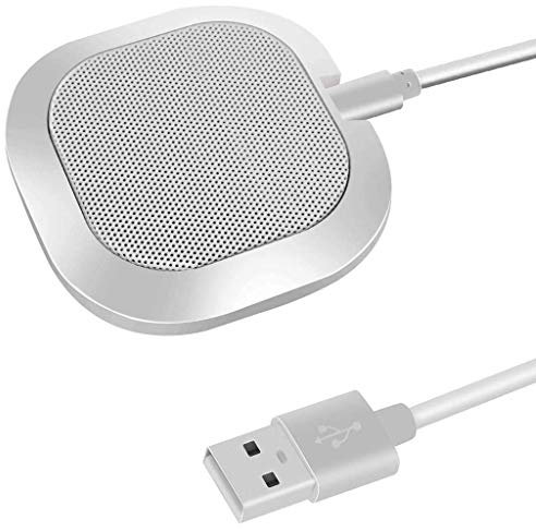 UHJKLA Microphone de conférence, Microphone d'ordinateur USB, Micro omnidirectionnel pour Ordinateurs PC, Microphones de Bureau à condensateur pour Le Streaming, Les appels VoIP