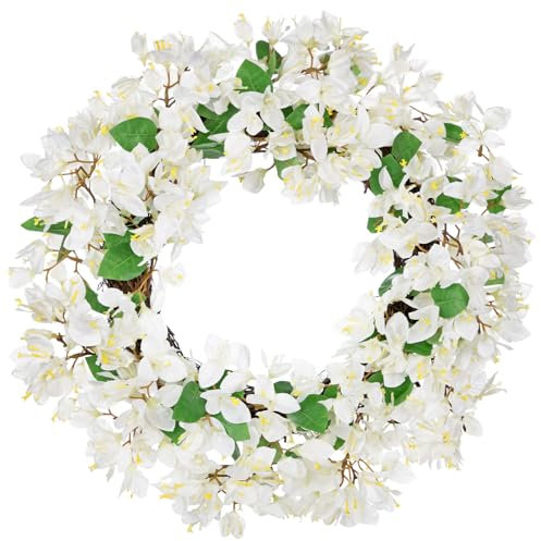 Oairse Ghirlanda di bouganville artificiali, 46 cm, per primavera ed estate, ghirlanda floreale finta per porta d'ingresso, casa, cucina, mensola da parete, decorazione per interni ed esterni