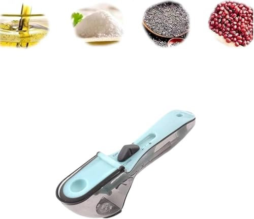 GMVVAC Cuchara medidora Ajustable para Hornear sin batería, Utensilios de Cocina, cucharas medidoras graduadas, Cuchara medidora magnética para Alimentos, café, harina