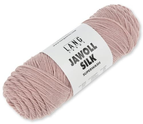 Lang Yarns 50 g Jawoll Silk Wolle Stricken Seide Superwash 22 Farben (119 | Rosa)