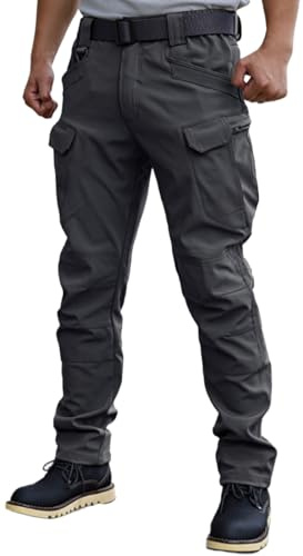WINKEEY Pantaloni da Lavoro Uomo, Tuta Mimetici Multi Tasca per Trekking, Primavera Autunno
