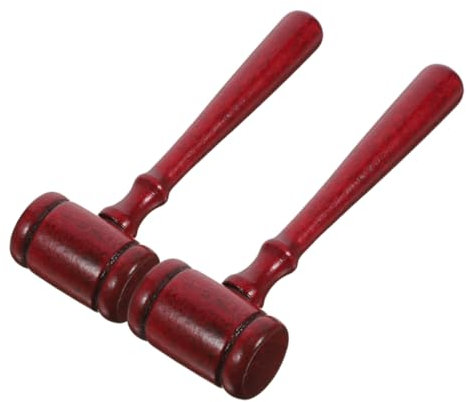 YARNOW 2pcs Gavel for Easy to Use Judge Hammer Props for Birthday Christmas and Sound for Auction and Practical Design