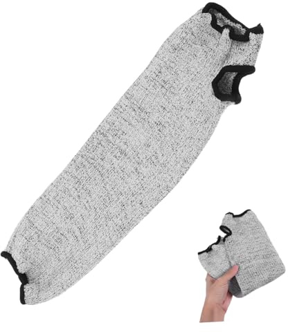 SOESFOUFU Schnittfeste Ärmel aus Hppe mit Daumenloch und 40cm Länge Level 5 Schutz für Arbeit und Küche Atmungsaktive Lange Armschützer für Männer und Arbeiter