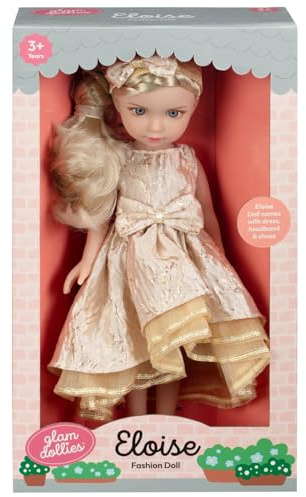 BargainsMania Glam Dollies Fashion Doll - Eloise - Bring Elegance To Your Playtime With This Eloise Glam Dollies Fashion Doll - Includes A Dress, Headband, And Shoes
