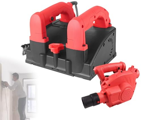 QIUNAOZI Raschietto e livellatore per pareti, Macchina per pareti a Pala, profondità di Taglio Regolabile da 1 a 4 mm, Dotato di aspirapolvere, utilizzato per la ristrutturazione di pareti