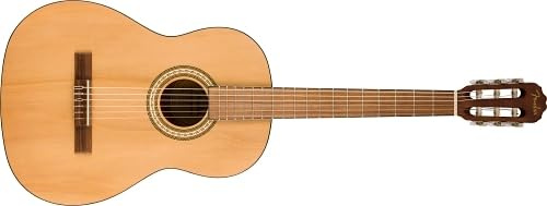 Fender Classic Design CN-25 Nylonsaiten, Walnuss-Griffbrett, klassische Akustikgitarre, Natur. Ideal für Anfänger