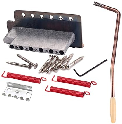 Selle piatte a 6 corde, sistema tremolo singolo, installazione rapida, kit ponte per chitarra elettrica, accordatura di precisione per musicisti, selle piatte per corde e sistemi tremolo singolo