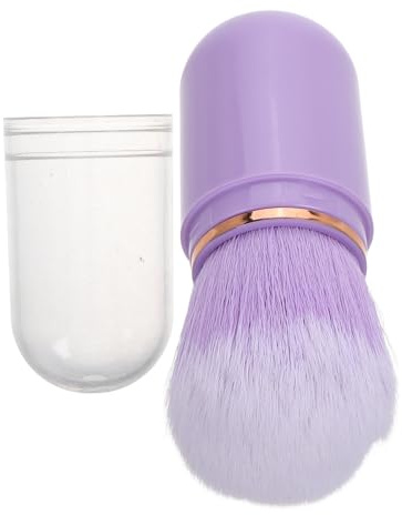 JHKNNK Brocha de Maquillaje Portátil y Retráctil para Rubor con Diseño Compacto de Plástico y Nylon Adecuado para Viaje y Piel Sensible