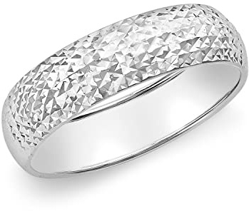 CARISSIMA Damen-Ring 9ct White 5mm Diamond Cut Size P 375 Weißgold Gr. 56 (17.8) - 5.48.7859