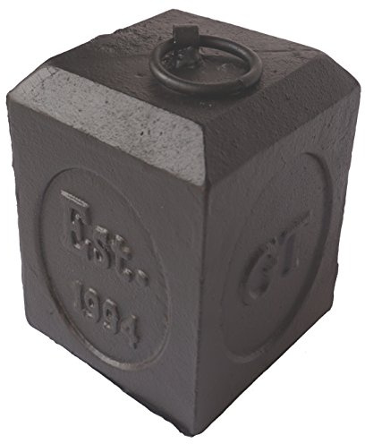 Lulu Decor Dekorativer Türstopper aus Gusseisen, 2,3 kg schwerer Türstopper, elegantes Türgewicht für Zuhause, Büro, Küche, Terrasse, hält Türen sicher offen (quadratisch 2,4 kg)