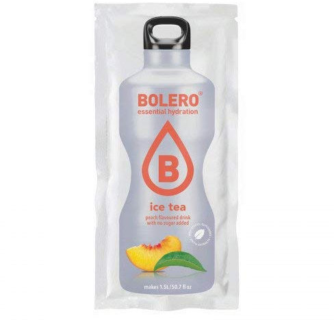 BOLERO Drinks 96 bustine da 9 grammi gusto ICE TEA PEACH - Preparato istantaneo per Bevande con Stevia e Vitamina C e Senza Zucchero