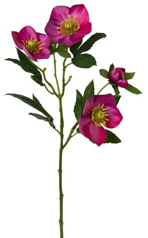 Fuchs seit 1895 4er Set künstliche Christrosenzweige 47 cm pink