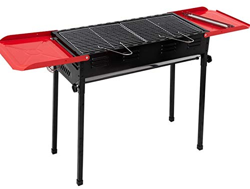 caihuashopping Picknick-Grill Edelstahl-Kohle-Grill-Grill-Falten-tragbarer BBQ-Grill mit Backformen Grilling Netz- und Lagerschale □ Für den Außenpicknick, Hinterhof Campin Kleiner Grill