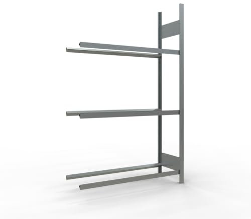 Anbauregal, Räder-/Reifenregal, 2000 x 1200 x 400 mm (HxBxT), verzinkt, 3 Lagerebenen á 150 kg Fachlast pro Ebene