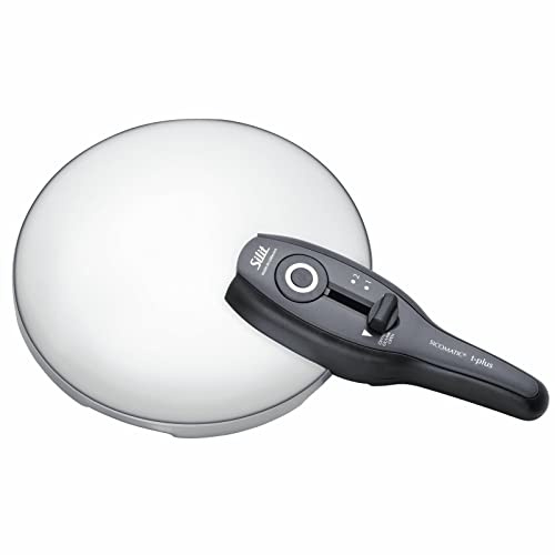 gs1 data protected company 4004633000006 Silit Sicomatic t-plus Ersatzdeckel für Schnellkochtopf 3l, 4,5l, 6,5l 8,5l, Dampftopf 22 cm, Kunststoffgriff, 2 Kochstufen, Schwarz, 2121305002