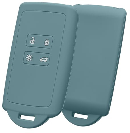 kwmobile Custodia Compatibile con Renault con 4 tasti Smart Key (solo Keyless Go) - Cover Chiavi Auto Protezione Copri Telecomando - Copri Chiave Copertura antique stone