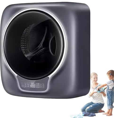 Qiang Mini Machine à Laver Automatique Capacité 3,5kg - 700 TRS/Min -Charge Frontale Portable Lave-Linge Mural with 8 Modes Space-Saving,for Child Clothes Underwear Socks