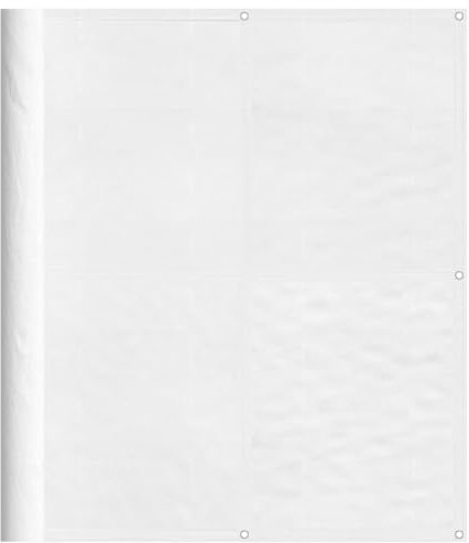 vidaXL Balkon Sichtschutz, Balkonbespannung mit Ösen Seil, Wasserfeste Balkonabdeckung, Balkonverkleidung für Balkon Terrasse, 120x800cm Weiß 100% Polyester-Oxford