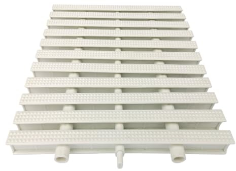Wimming Pool-Entwässerungs-Überlaufgitter, Spleißbare Dachrinnen-Duschablauf-Filterabdeckung, Kunststoff-Schwimmbad-Entwässerungs-Überlaufgitter-Bodenablauf-Abdeckung ( Color : White , Size : 15x100CM