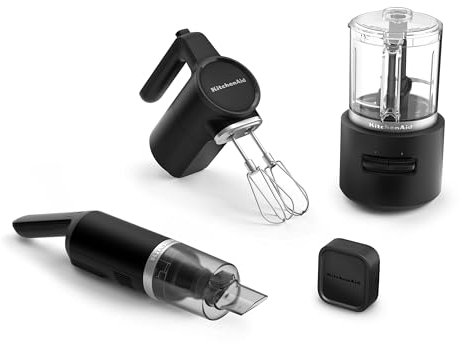 KitchenAid Go™ Cordless Bundle with Hand Blender, Food Chopper and Kitchen Vacuum, Battery Included, KBUR131BM