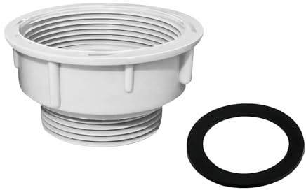 Qrity 1PCS Kitchen Sink Waste Pipe Fitting 60mm Female Thread to 47mm Male Thread Reducer for Odour Traps Siphon