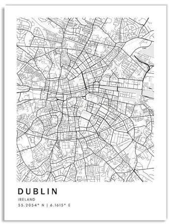 Leinwanddruck Lissabon, Paris, London, Madrid, Stadtplan Der Welt, Nordisches Poster Und Druck, Wandkunst, Leinwandgemälde Für Wohnzimmer, Dekoration, Geschenk, 21 X 30 Cm, Ohne Rahmen