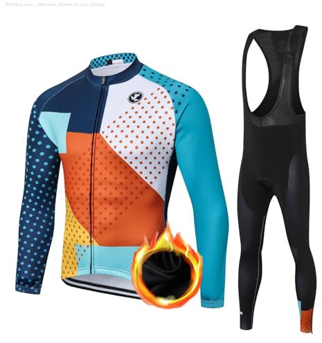 UGLY FROG Winter-Radtrikot für Herren, langärmelig, Thermo-Fleece, Fahrrad-Shirt, Lätzchen, Radhose, Anzüge, klassische Fahrradbekleidung