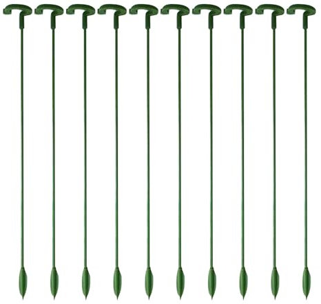Gartenpfähle, 37 cm, 30 Stück, stabile Pflanzenstütze, Pflanzenstecker für Outdoor-Pflanzen, 30 Stück, Gartenpfahl, Verbindungsrohr für Tomaten, Gemüse