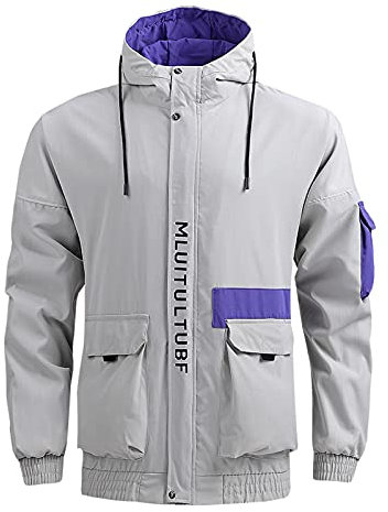 Men'S Outdoor Waterproof Jackets -Softshell Jackets Mens Hooded Breathable & Water Resistant Rain Coat With Adjustable Fit & Side Pockets - For Walking, Hiking & Travel Waterproof Jackets