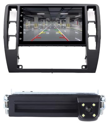 CarPlay Bildschirm Android Navigationsgerät für Auto, Touchscreen Autoradio Bluetooth WiFi Mirror Link 2GB+32GB,Kofferraumgriff Rückfahrkamera Ersatz für W Bora Variant 1J2 1J6/Golf IV Variant 1J1 1J5