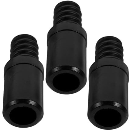 WHAMVOX 3pcs Mop Handle Only Threaded Connector Broom Handle Threaded Tip Replacement for Extension Poles Black