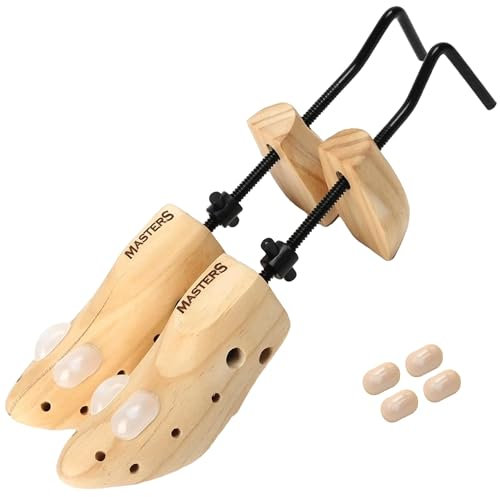 LKH Women Shoe Stretchers - UK Size 3-7 Pair Premium Pine Wooden Adjustable Ladies Shoe Tree Stretcher - Stretches Length & Width Relieves Corns Bunions Pain Ideal for Breaking In New Shoes