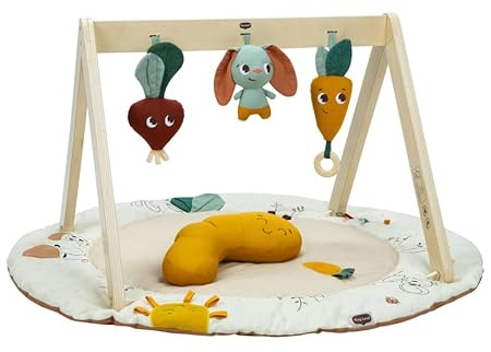 Tiny Love Luxe Developmental Gymini, Baby-Aktivitätsdecke, 0M+, Spielmatte für Babys, 360° Aktivitäten, Bauchlage-Trainer, Spielzeug zum Mitnehmen, umweltfreundliche Materialien, Garden of Adventures
