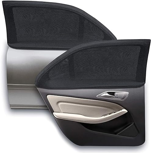 Kinwers Parasol para ventana lateral del coche, 2 unidades, para oscurecimiento de ventanas de coche, protección solar para niños