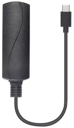 Ksikdeg Adaptador de alimentación a través de Ethernet a USB C para teléfonos y tabletas, convertidor USB C Ethernet de 10/100 Mbps