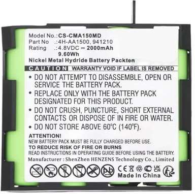 4.8V 2000mAh 4H-AA1500 941210 Batterie De Remplacement Compatible avec Compex Mi Mi-Sport Mi-Witness Runner Enegry Mi-Ready Vitality Deveration Termige Mi-Ready Fit Sport Enegry Edge Theta