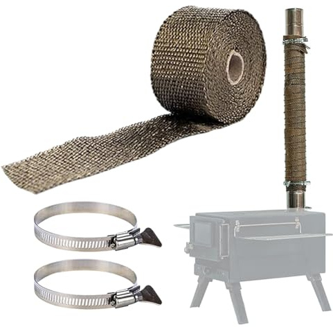 Genérico Cinta Para Tubos - Protección Contra Quemaduras De Chimenea,Cinta Protectora Extraíble Para Cables Eléctricos, Calentadores, Chimenea, Tubo de Escape