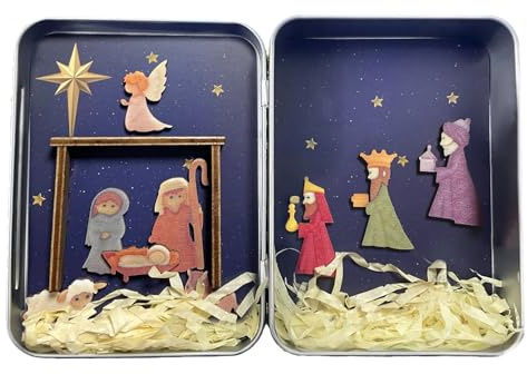 Belén: Figuras de Belén de Navidad 11 x 8 x 2,5 cm (Figuras de Belén, Pesebre Comprar Navidad, Juego de Figuras de belén)